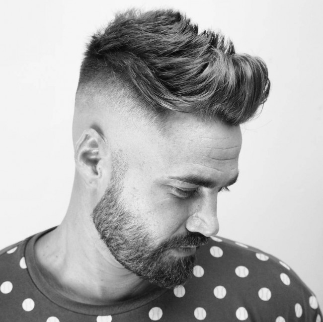 Quiff Hairstyle + High Fade