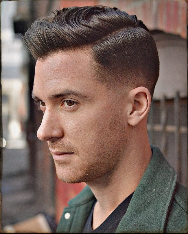 Side Part + Low Fade Hairstyle