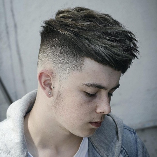 Crop with textured hair + High Fade