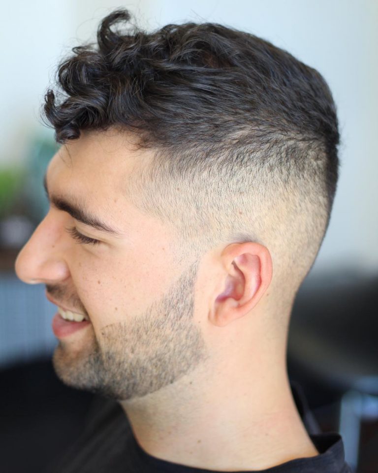Short hairstyle for men with curly hair