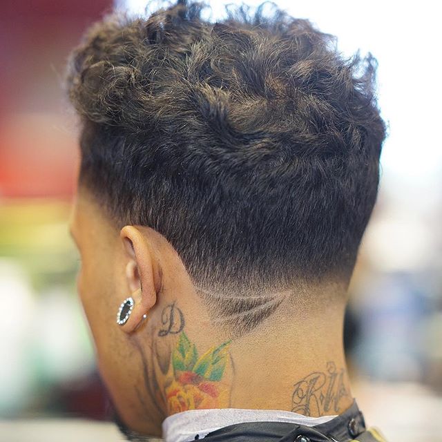 Signature fade on curly hair