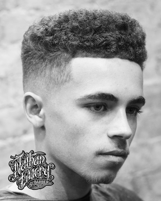 Flat Top on curly hair
