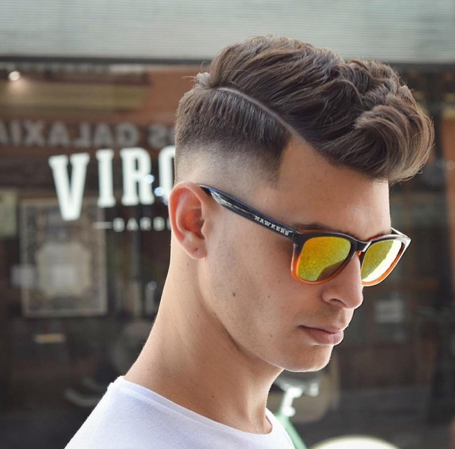 Side part + High Fade 