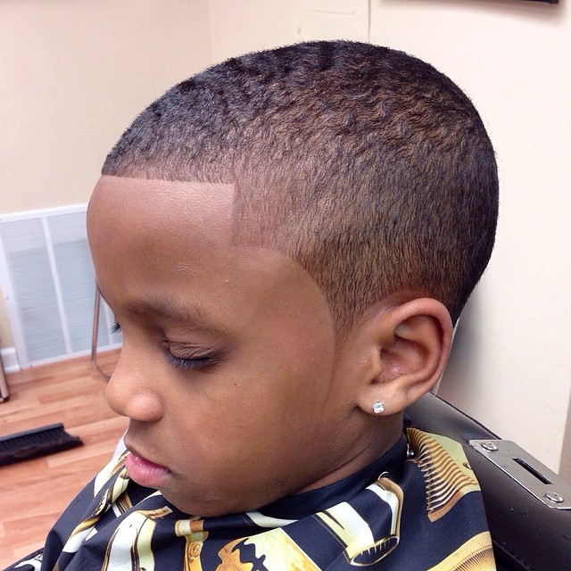 Buzz cut + Line up - Hairstyle for black boy