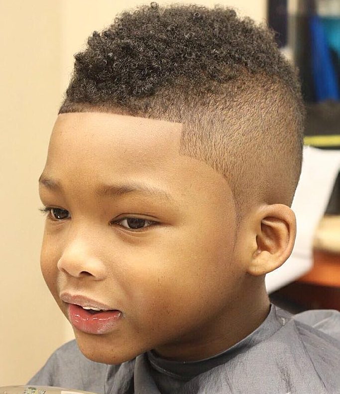 Short FroHawk + Line up - Hairstyle for black boys