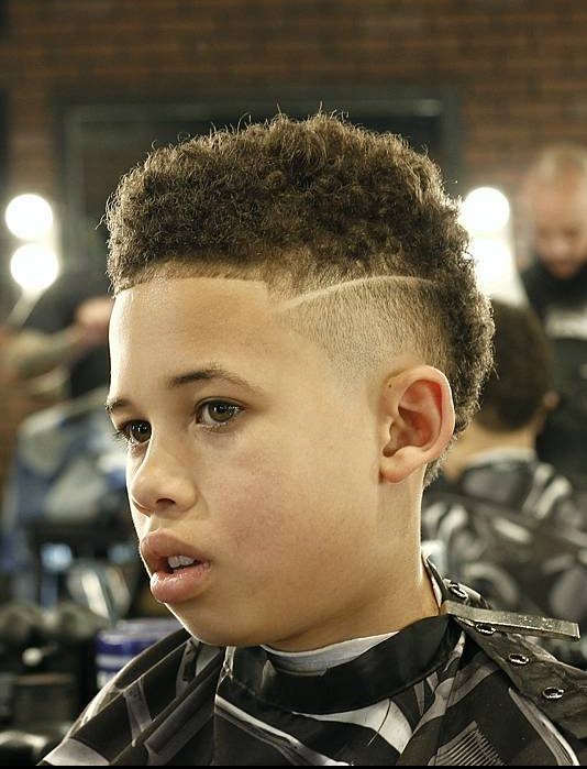 FroHawk + Hard part Hairstyle for boy