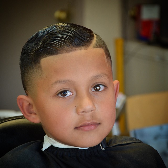 Comb Over + Hard part - Hairstyle for boy