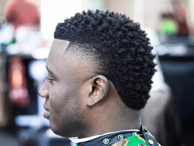 Sponge Twists + Temple fade Black men haircuts