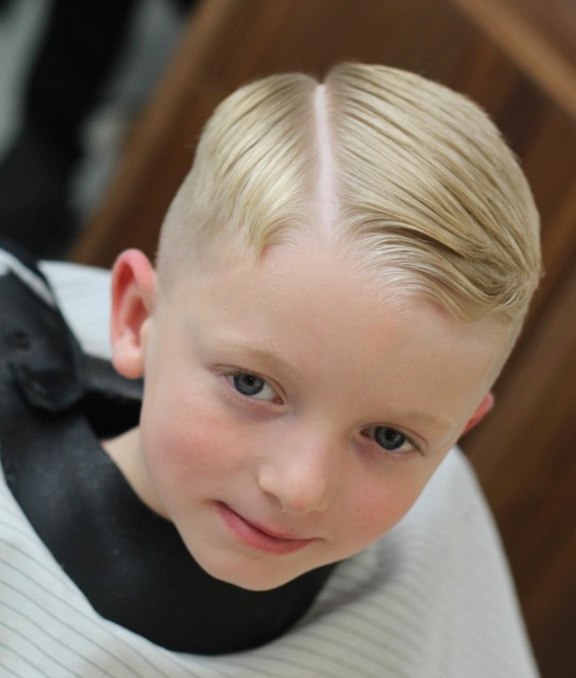 Side part Comb Over Hairstyle for boys