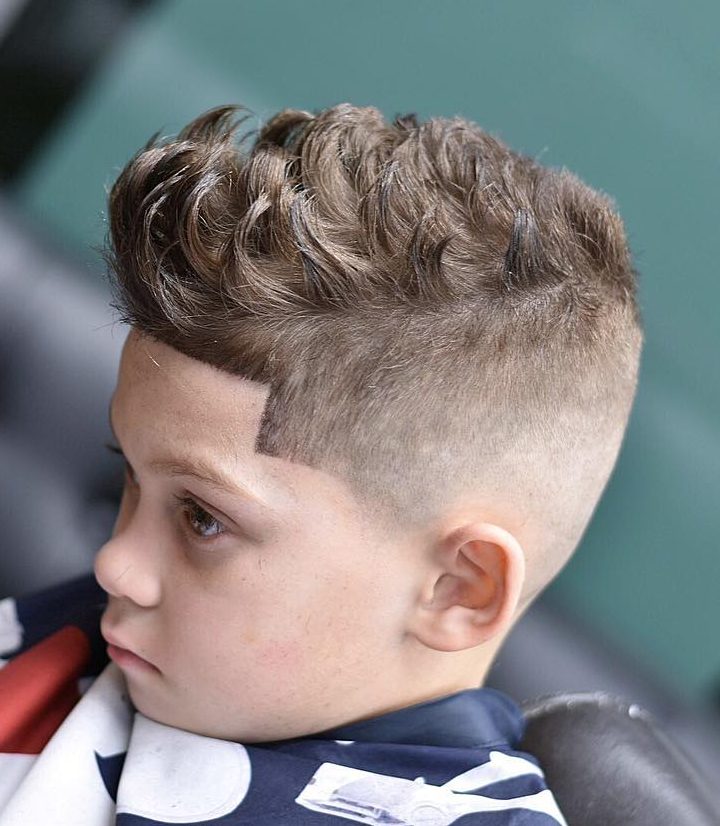 Textured Quiff + Taper Fade Hairstyle for boys