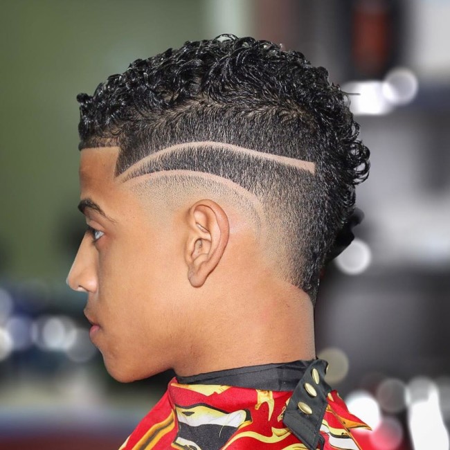Curly Mohawk + Hard parts - Hairstyle for boys