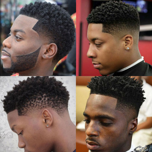 Twists with fade black men haircuts