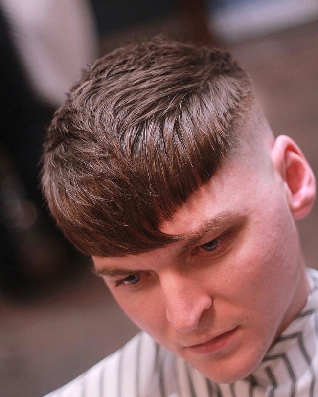 Long Textured Crop + High Fade - Men's haircut 