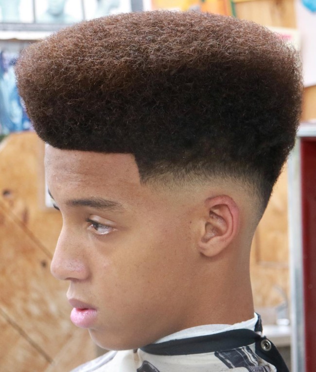Angled Flat Top + Low Skin Fade - Men's haircuts