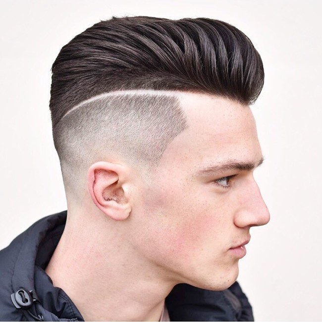 Undercut Pompadour + Long Hard Part - Men's haircuts