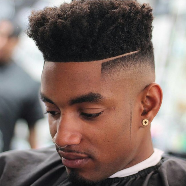 High Top Fade + Side Part - Men's haircuts