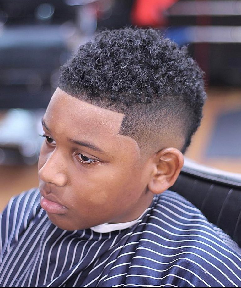 Caesar with Mid Blur-34+ Best Black Boys Haircuts & Hairstyles in 2023