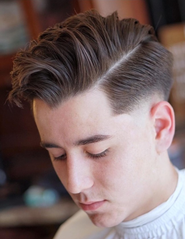 Long Comb Over + Low Fade - Men's Haircuts