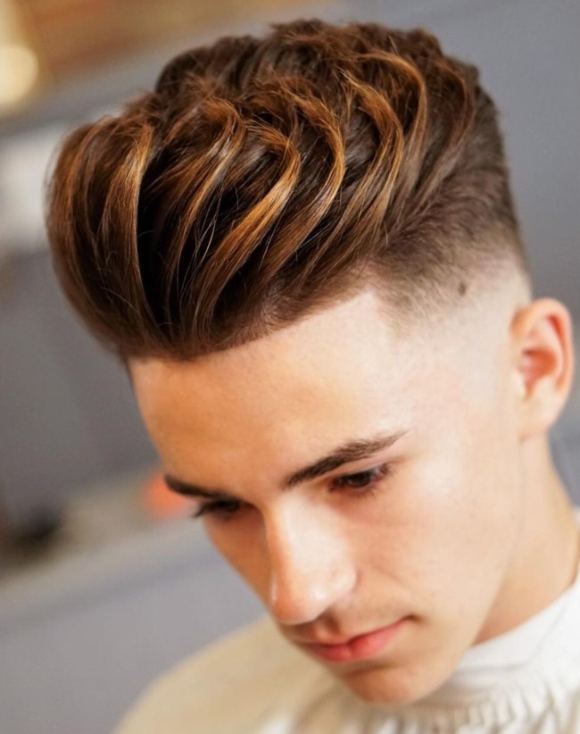 Pompadour + Waves - Men's Haircuts