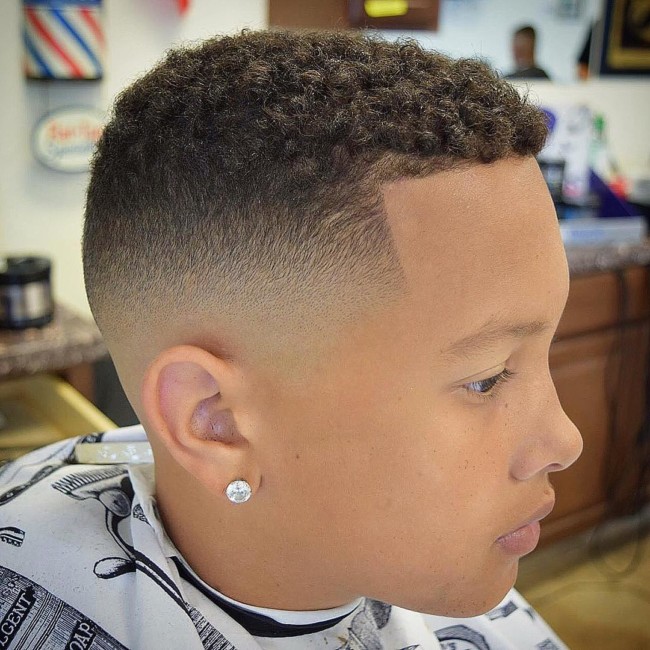 Crew Cut + Mid Fade - Black Boys Haircuts - Men's haircuts