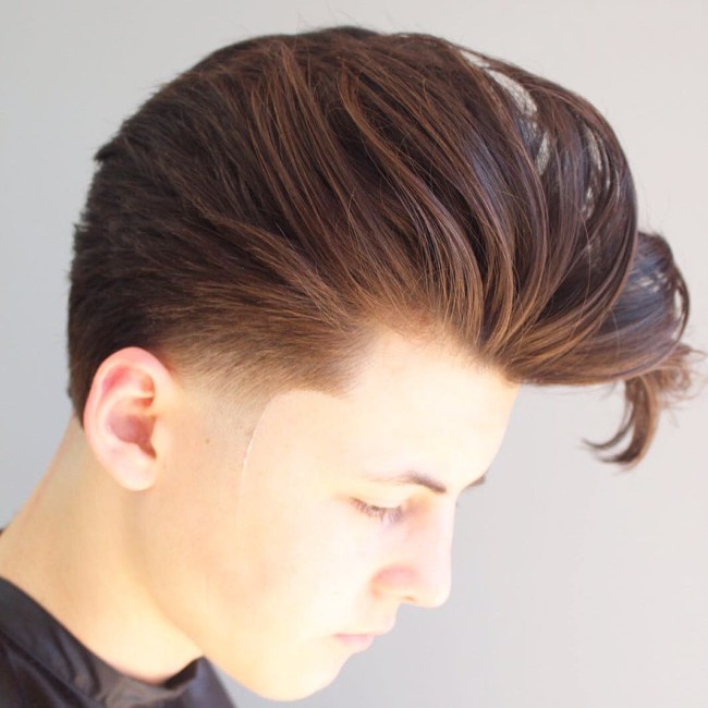  Long Textured Pompadour - men's haircuts