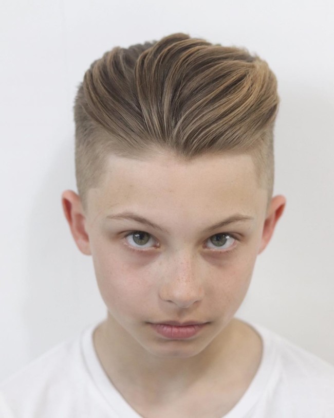 Brushed Back Haircut - New Hairstyle for Boys