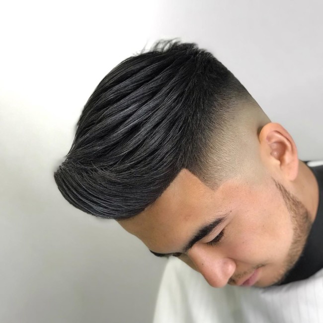  Textured Quiff + High Fade - Men's Haircuts