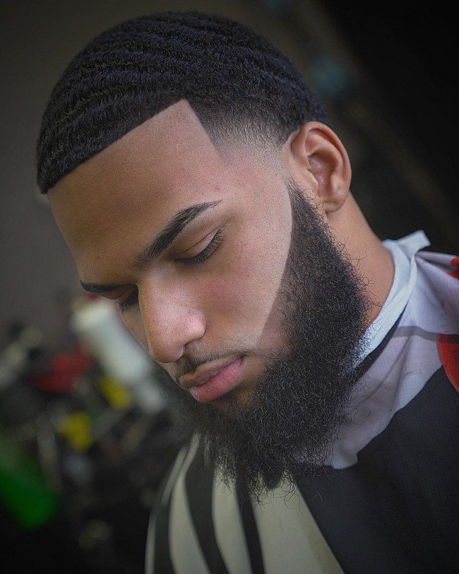 Waves + Temple Fade + Disconnected Beard