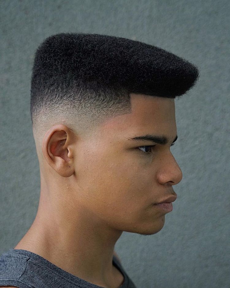  Flat Top + Hard part + Skin Fade - Men's Haircuts