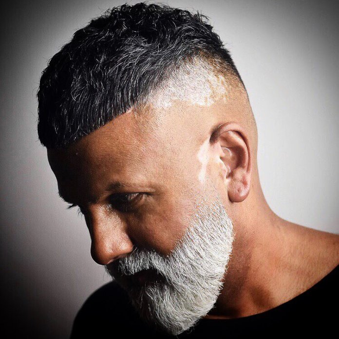  French crop + High Fade + Disconnected Beard
